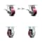 Service Caster 4 Inch Kingpinless Poly on Aluminum Caster Brakes/Swivel Locks 2 Rigid SCC, 2PK SCC-KP30S420-PAR-SLB-BSL-2-R-2 - alternate 1